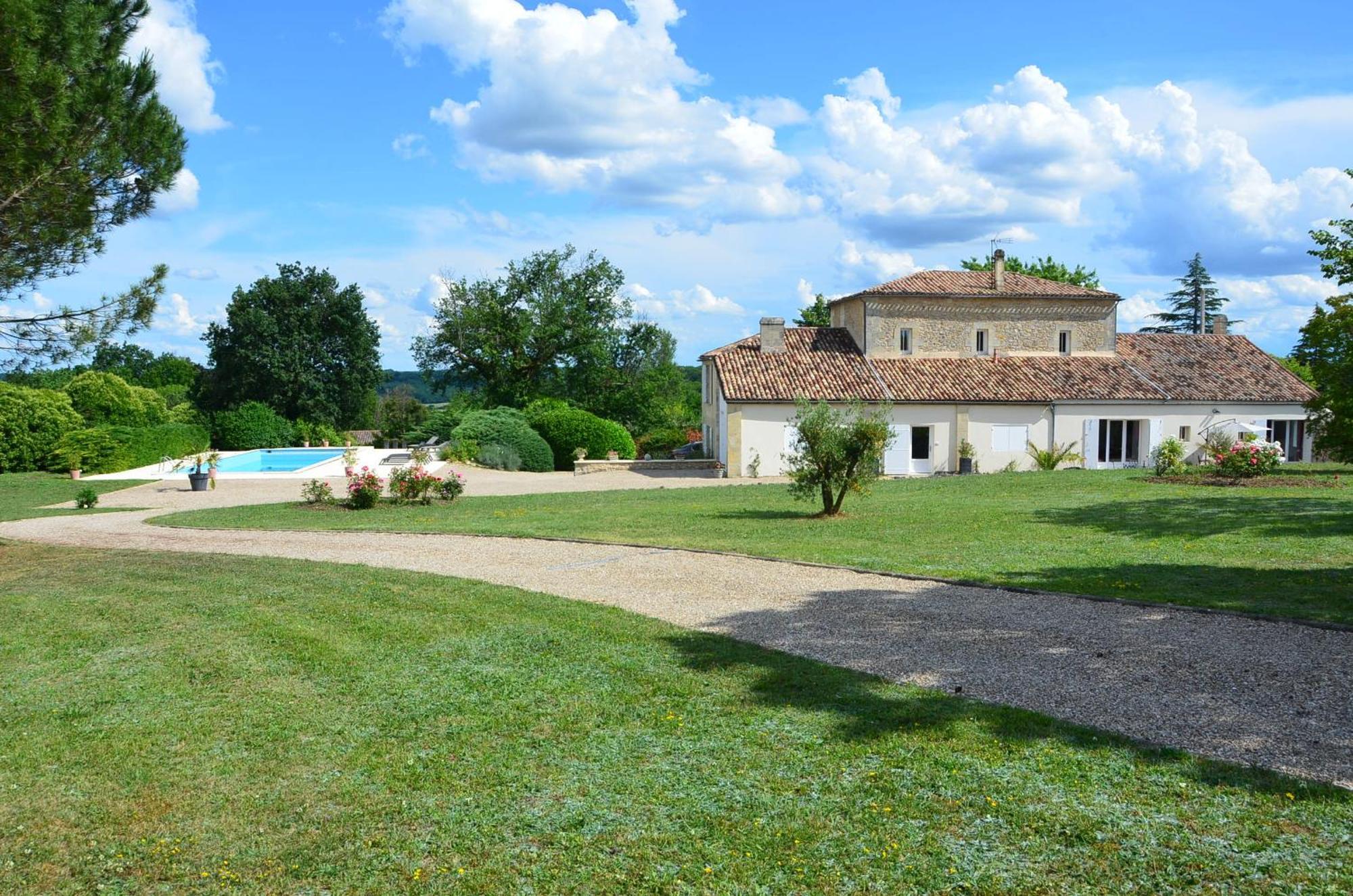 La Gentilhommiere Bed and Breakfast Saint-Aubin-de-Branne Buitenkant foto